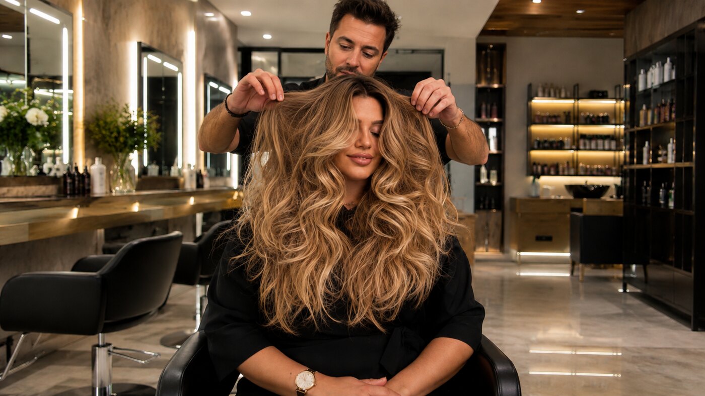Finalização de cabelo em salão