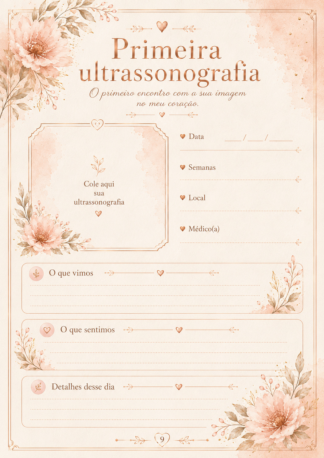 Página do Diário da Gestação